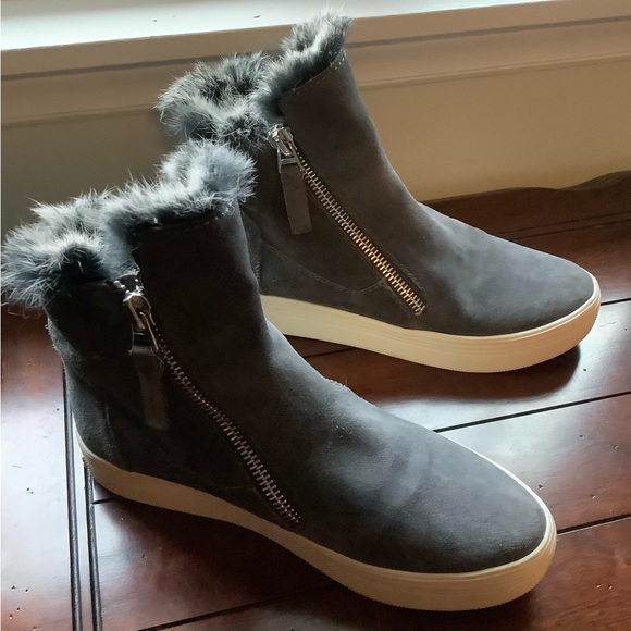 Dolce Vita Grey Suede Leather Boots 9.5 - Picture 9 of 9